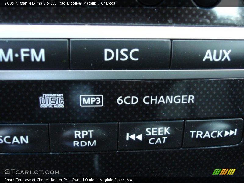 Radiant Silver Metallic / Charcoal 2009 Nissan Maxima 3.5 SV
