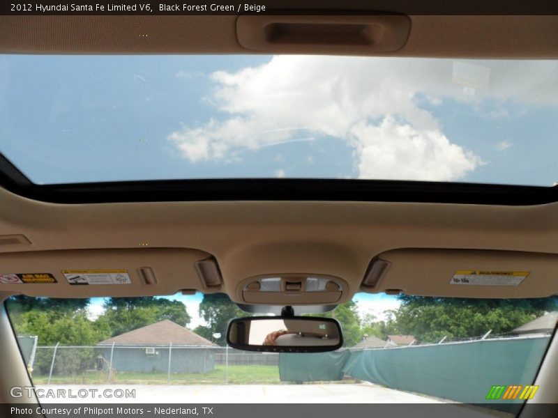 Black Forest Green / Beige 2012 Hyundai Santa Fe Limited V6