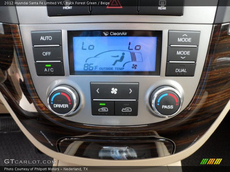 Black Forest Green / Beige 2012 Hyundai Santa Fe Limited V6