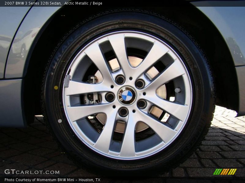 Arctic Metallic / Beige 2007 BMW 3 Series 328i Sedan