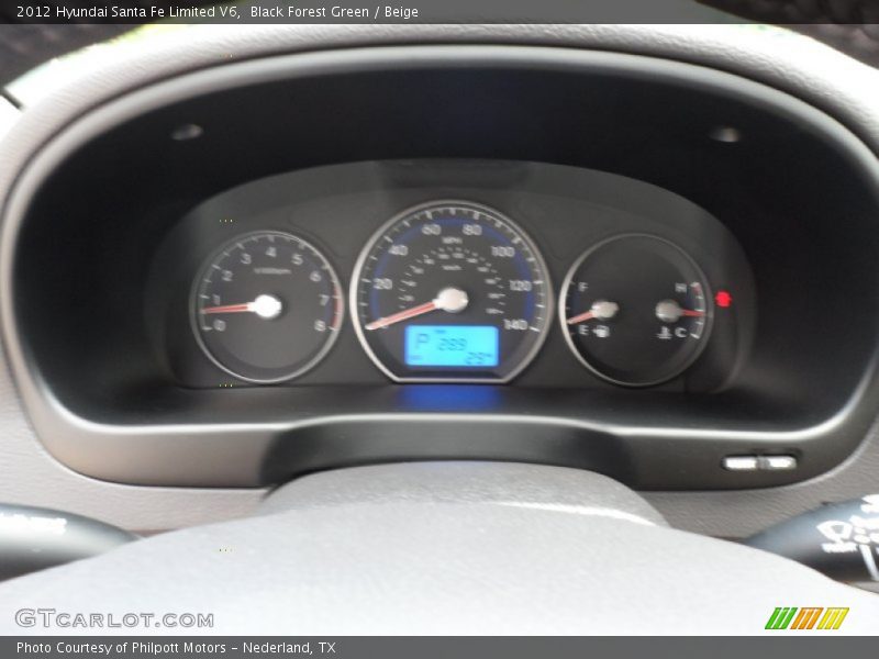 Black Forest Green / Beige 2012 Hyundai Santa Fe Limited V6