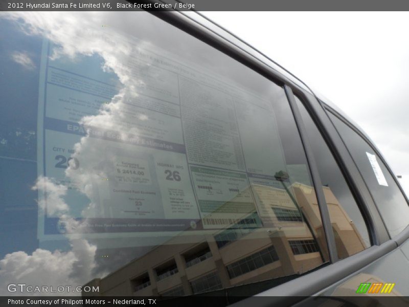 Black Forest Green / Beige 2012 Hyundai Santa Fe Limited V6