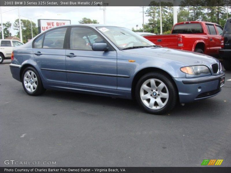 Steel Blue Metallic / Sand 2003 BMW 3 Series 325i Sedan