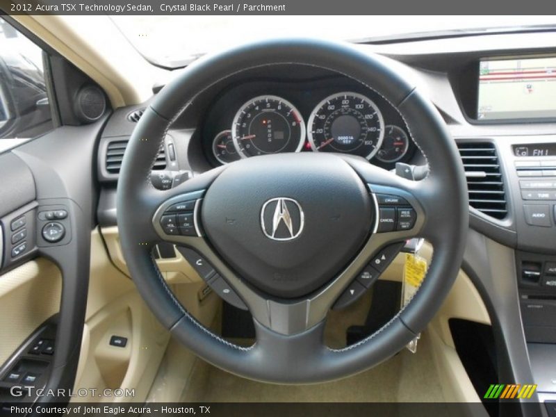 Crystal Black Pearl / Parchment 2012 Acura TSX Technology Sedan