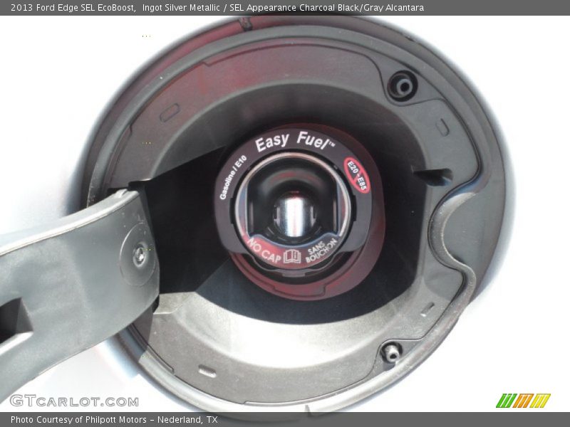 Ingot Silver Metallic / SEL Appearance Charcoal Black/Gray Alcantara 2013 Ford Edge SEL EcoBoost