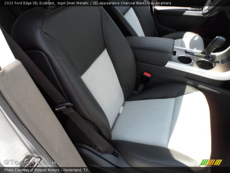 Ingot Silver Metallic / SEL Appearance Charcoal Black/Gray Alcantara 2013 Ford Edge SEL EcoBoost