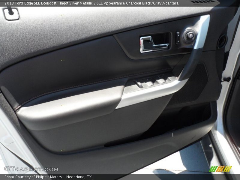 Ingot Silver Metallic / SEL Appearance Charcoal Black/Gray Alcantara 2013 Ford Edge SEL EcoBoost