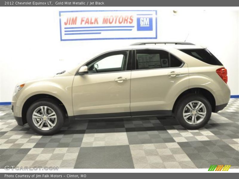 Gold Mist Metallic / Jet Black 2012 Chevrolet Equinox LT