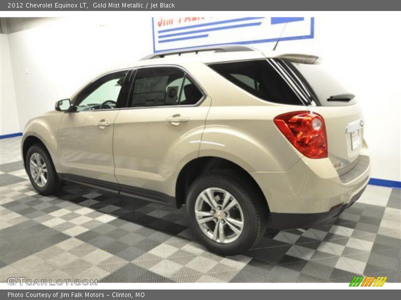 Gold Mist Metallic / Jet Black 2012 Chevrolet Equinox LT