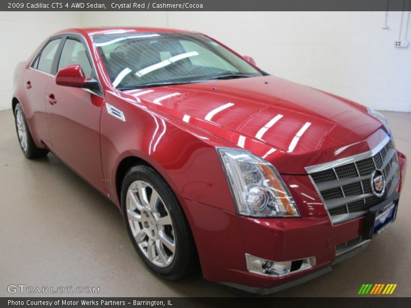 Crystal Red / Cashmere/Cocoa 2009 Cadillac CTS 4 AWD Sedan