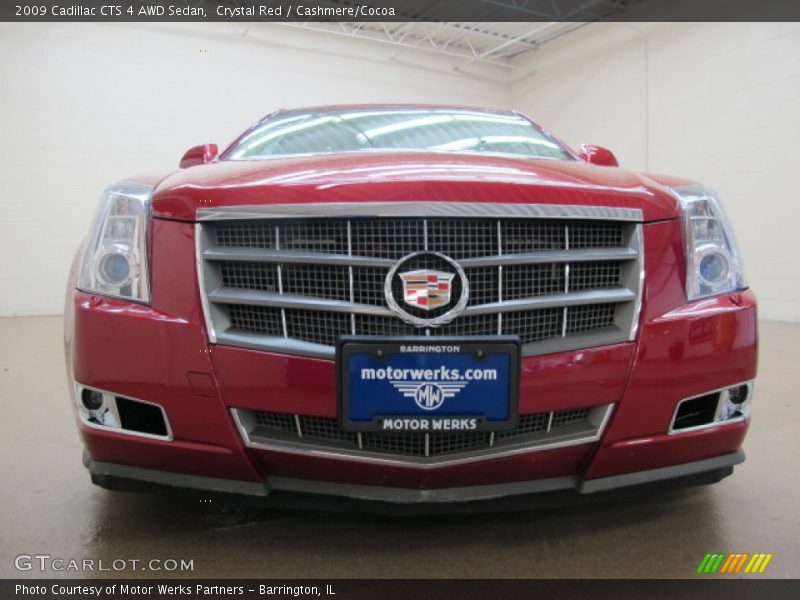 Crystal Red / Cashmere/Cocoa 2009 Cadillac CTS 4 AWD Sedan