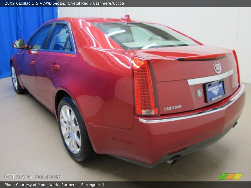 Crystal Red / Cashmere/Cocoa 2009 Cadillac CTS 4 AWD Sedan