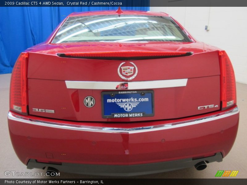 Crystal Red / Cashmere/Cocoa 2009 Cadillac CTS 4 AWD Sedan