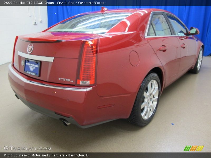 Crystal Red / Cashmere/Cocoa 2009 Cadillac CTS 4 AWD Sedan