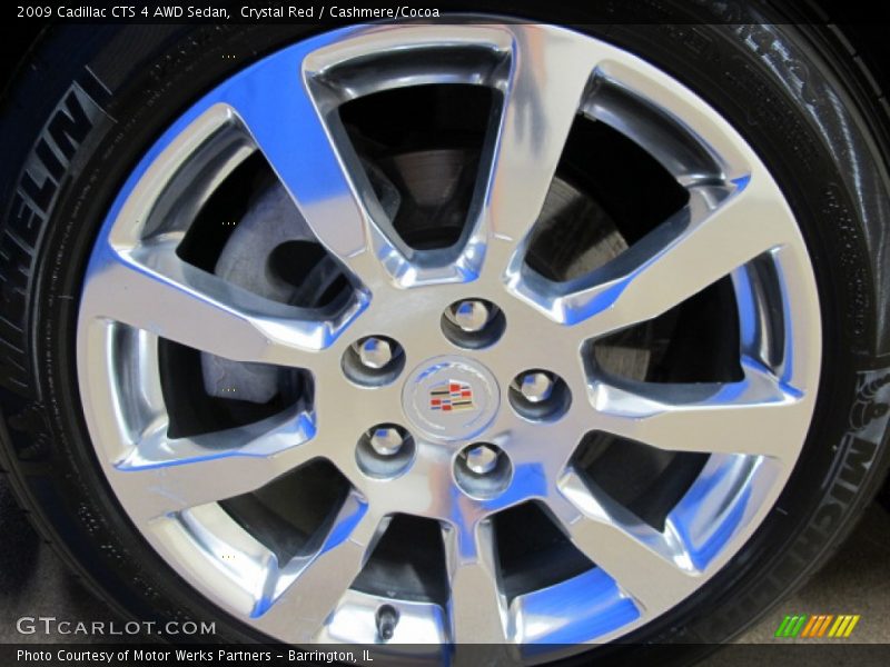 Crystal Red / Cashmere/Cocoa 2009 Cadillac CTS 4 AWD Sedan