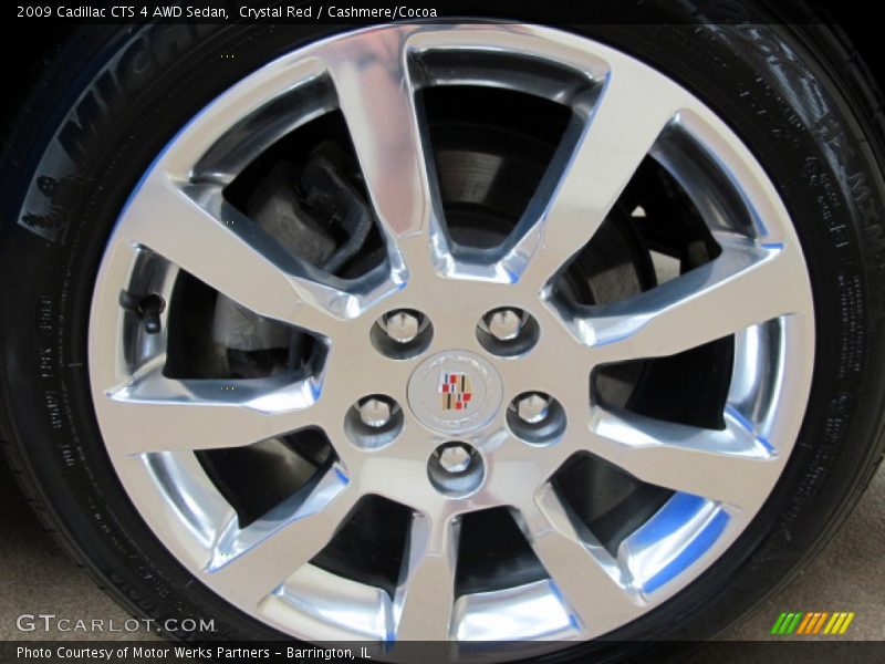 Crystal Red / Cashmere/Cocoa 2009 Cadillac CTS 4 AWD Sedan