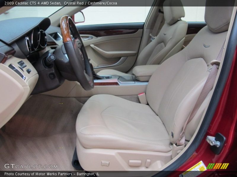 Crystal Red / Cashmere/Cocoa 2009 Cadillac CTS 4 AWD Sedan
