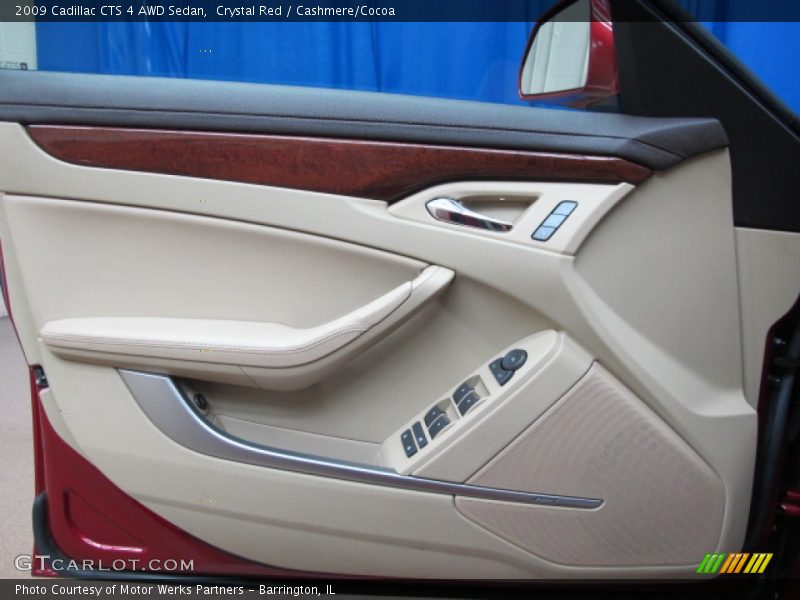 Crystal Red / Cashmere/Cocoa 2009 Cadillac CTS 4 AWD Sedan