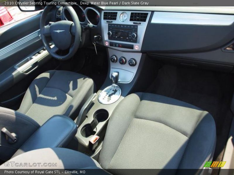Deep Water Blue Pearl / Dark Slate Gray 2010 Chrysler Sebring Touring Convertible