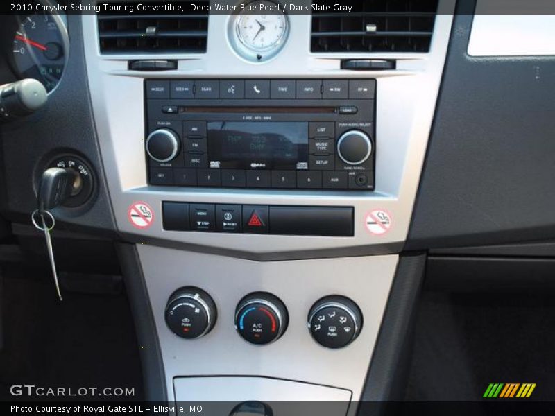 Deep Water Blue Pearl / Dark Slate Gray 2010 Chrysler Sebring Touring Convertible
