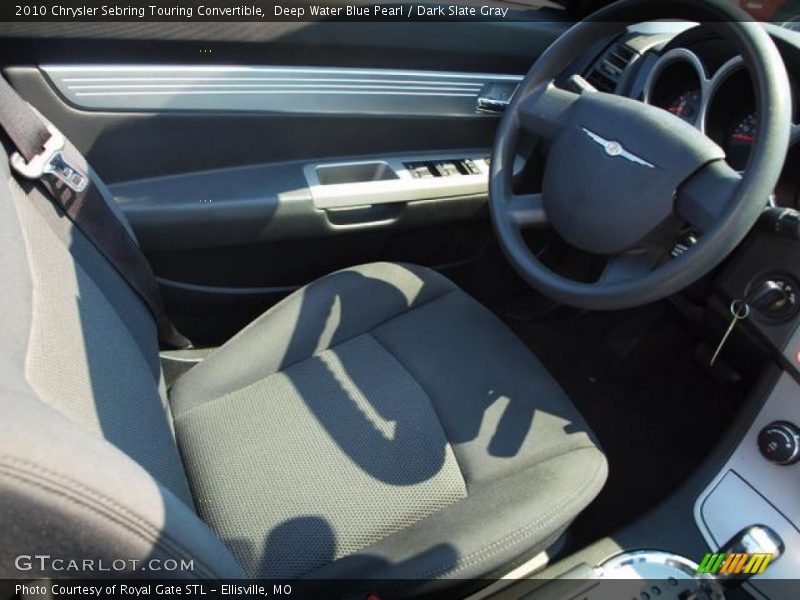 Deep Water Blue Pearl / Dark Slate Gray 2010 Chrysler Sebring Touring Convertible
