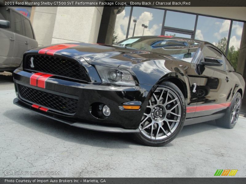 Ebony Black / Charcoal Black/Red 2011 Ford Mustang Shelby GT500 SVT Performance Package Coupe