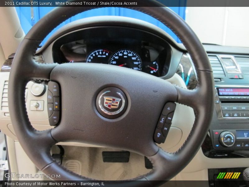 White Diamond Tricoat / Shale/Cocoa Accents 2011 Cadillac DTS Luxury