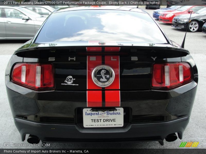 Ebony Black / Charcoal Black/Red 2011 Ford Mustang Shelby GT500 SVT Performance Package Coupe
