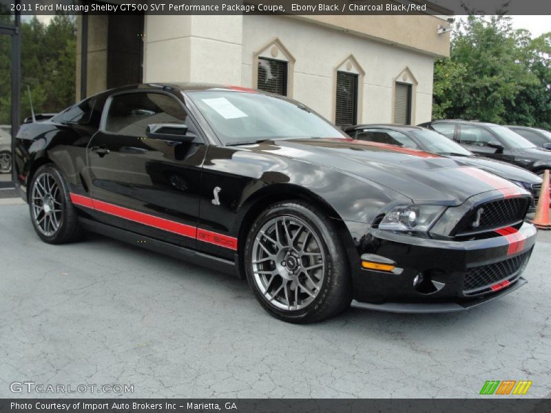 Ebony Black / Charcoal Black/Red 2011 Ford Mustang Shelby GT500 SVT Performance Package Coupe