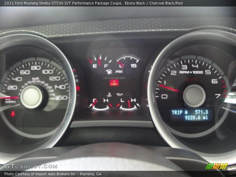  2011 Mustang Shelby GT500 SVT Performance Package Coupe Shelby GT500 SVT Performance Package Coupe Gauges