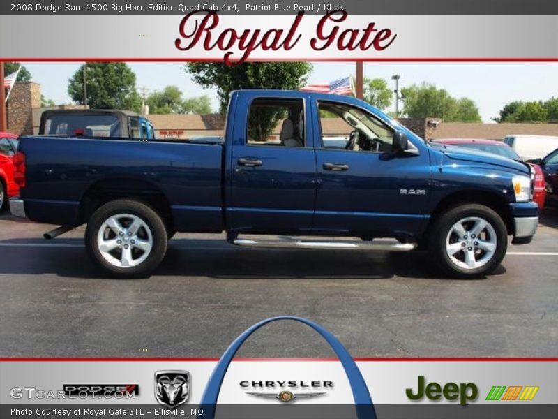 Patriot Blue Pearl / Khaki 2008 Dodge Ram 1500 Big Horn Edition Quad Cab 4x4