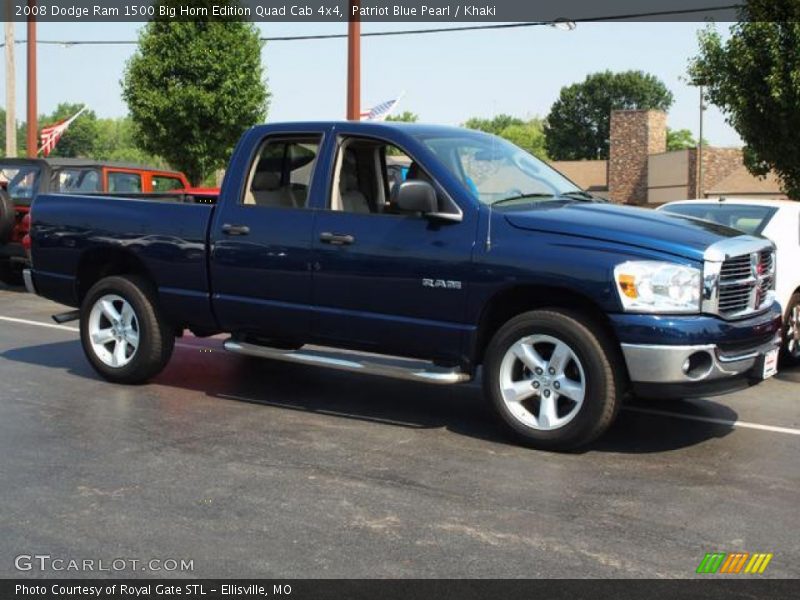 Patriot Blue Pearl / Khaki 2008 Dodge Ram 1500 Big Horn Edition Quad Cab 4x4
