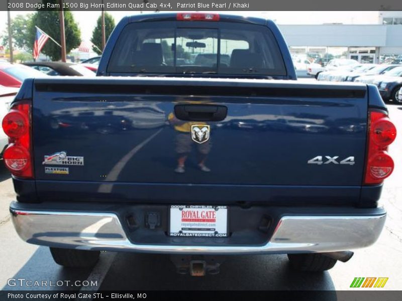 Patriot Blue Pearl / Khaki 2008 Dodge Ram 1500 Big Horn Edition Quad Cab 4x4