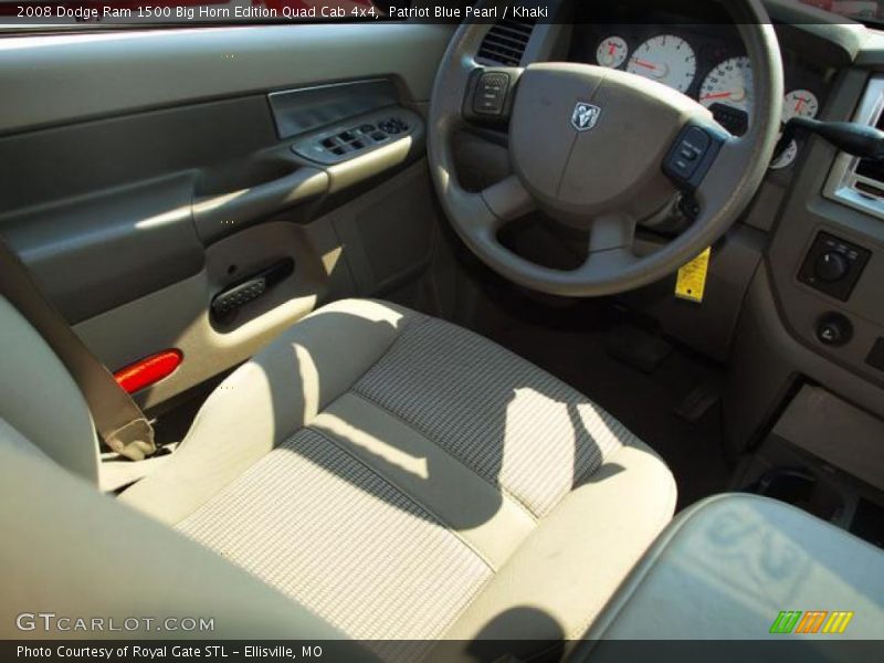 Patriot Blue Pearl / Khaki 2008 Dodge Ram 1500 Big Horn Edition Quad Cab 4x4