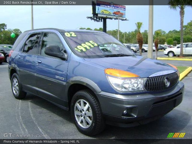Opal Blue / Dark Gray 2002 Buick Rendezvous CX
