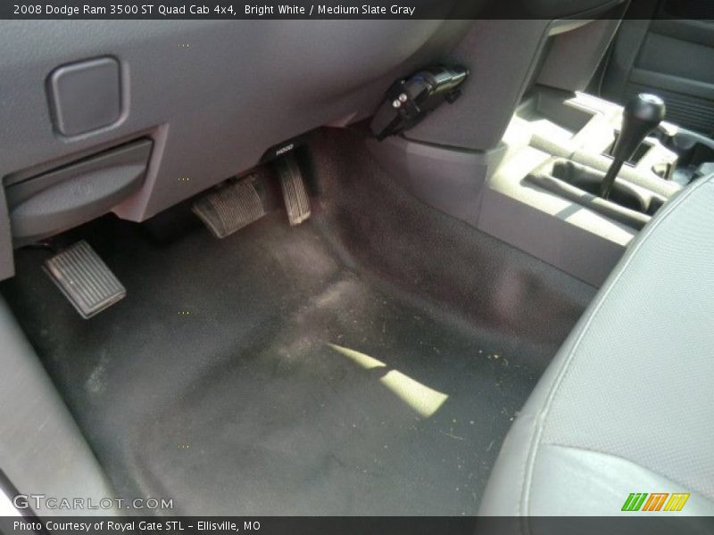 Bright White / Medium Slate Gray 2008 Dodge Ram 3500 ST Quad Cab 4x4