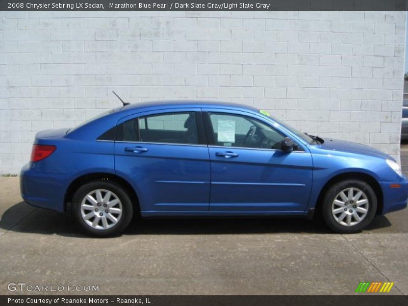 Marathon Blue Pearl / Dark Slate Gray/Light Slate Gray 2008 Chrysler Sebring LX Sedan