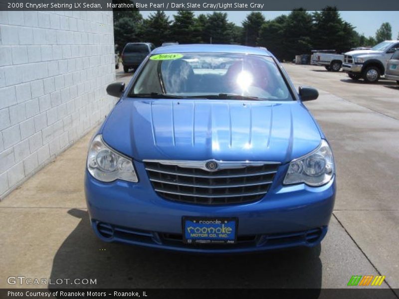 Marathon Blue Pearl / Dark Slate Gray/Light Slate Gray 2008 Chrysler Sebring LX Sedan