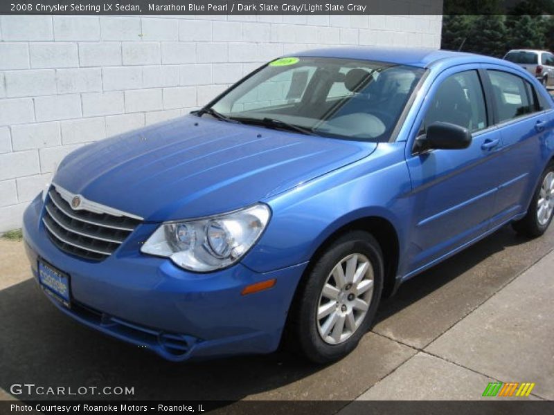 Marathon Blue Pearl / Dark Slate Gray/Light Slate Gray 2008 Chrysler Sebring LX Sedan