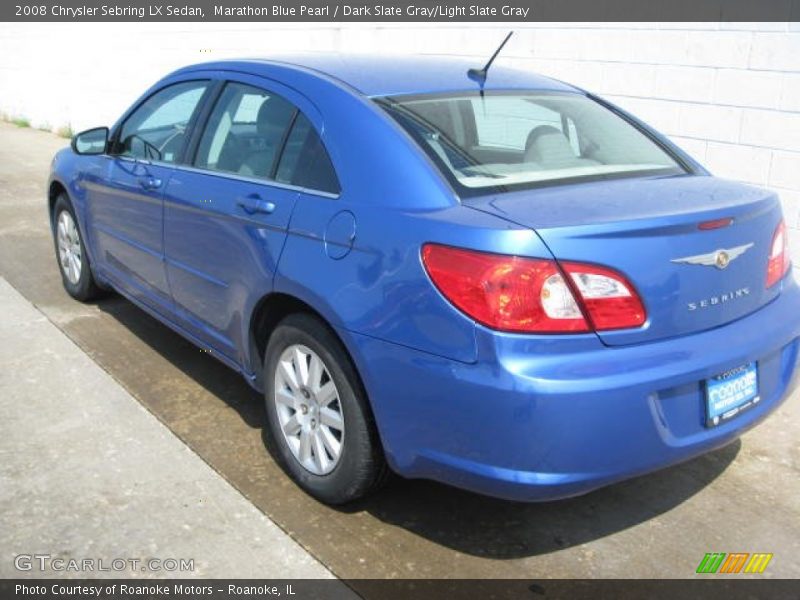Marathon Blue Pearl / Dark Slate Gray/Light Slate Gray 2008 Chrysler Sebring LX Sedan
