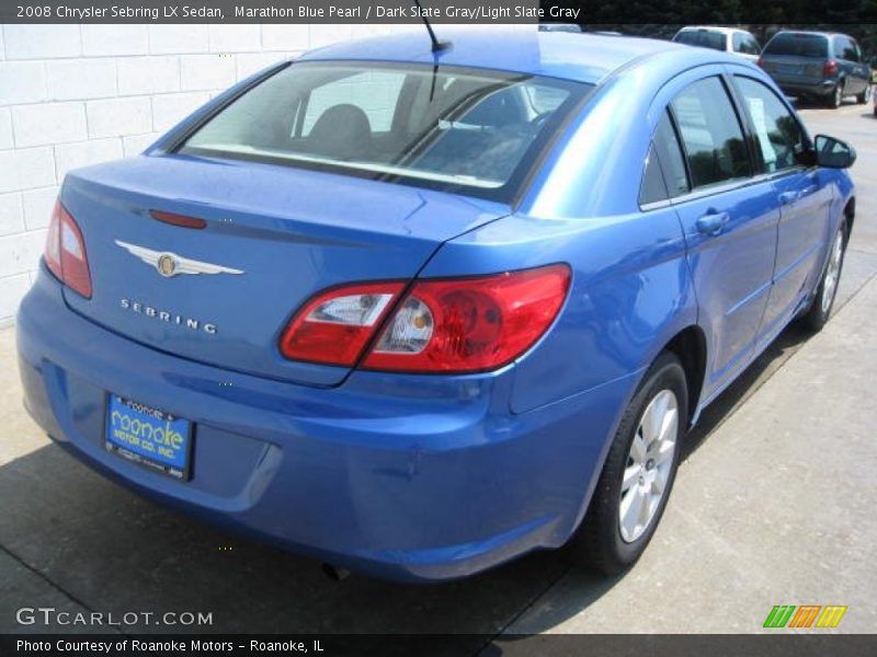 Marathon Blue Pearl / Dark Slate Gray/Light Slate Gray 2008 Chrysler Sebring LX Sedan