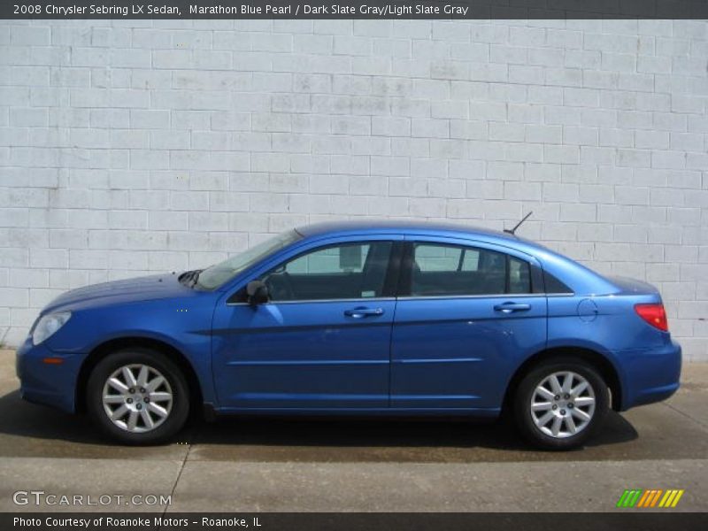 Marathon Blue Pearl / Dark Slate Gray/Light Slate Gray 2008 Chrysler Sebring LX Sedan