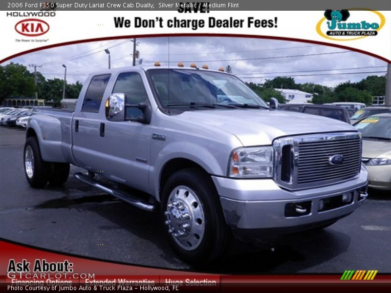 Silver Metallic / Medium Flint 2006 Ford F350 Super Duty Lariat Crew Cab Dually