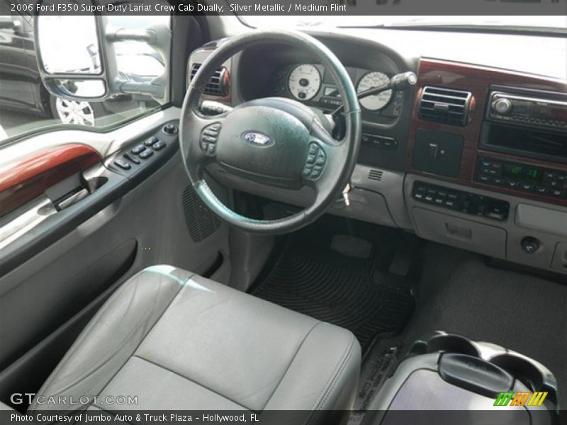 Silver Metallic / Medium Flint 2006 Ford F350 Super Duty Lariat Crew Cab Dually