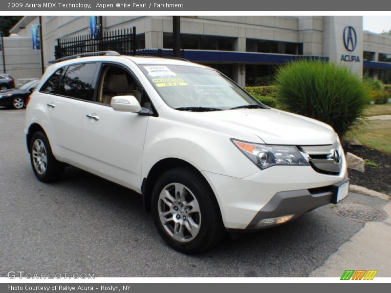 Aspen White Pearl / Parchment 2009 Acura MDX Technology