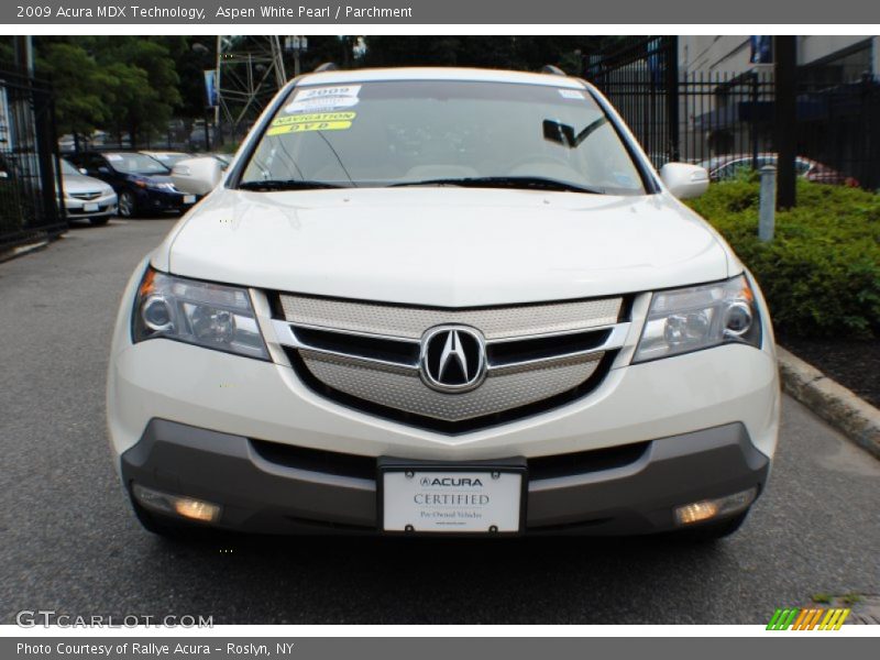Aspen White Pearl / Parchment 2009 Acura MDX Technology