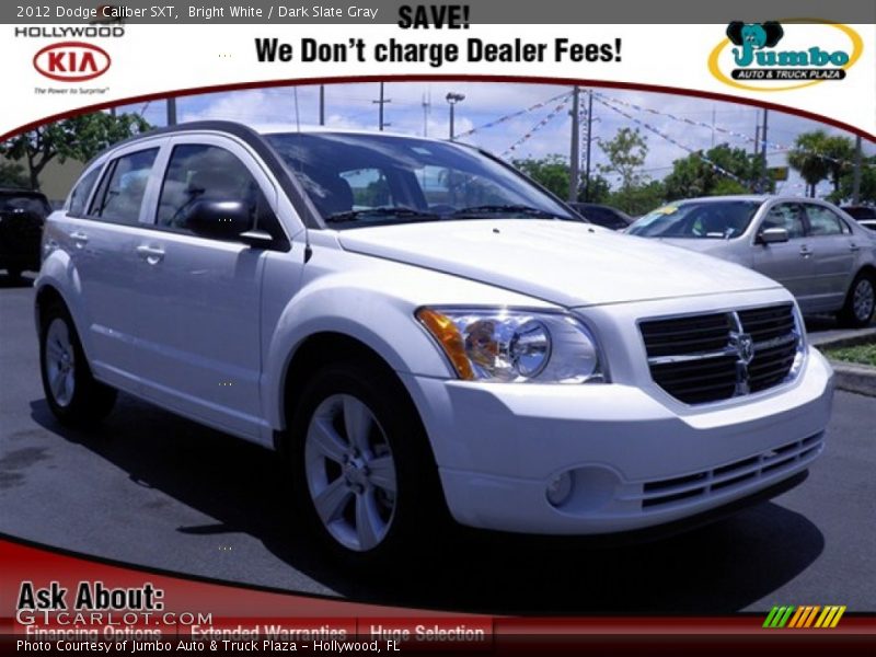 Bright White / Dark Slate Gray 2012 Dodge Caliber SXT