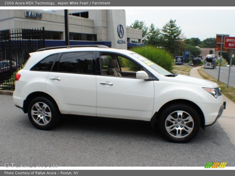 Aspen White Pearl / Parchment 2009 Acura MDX Technology