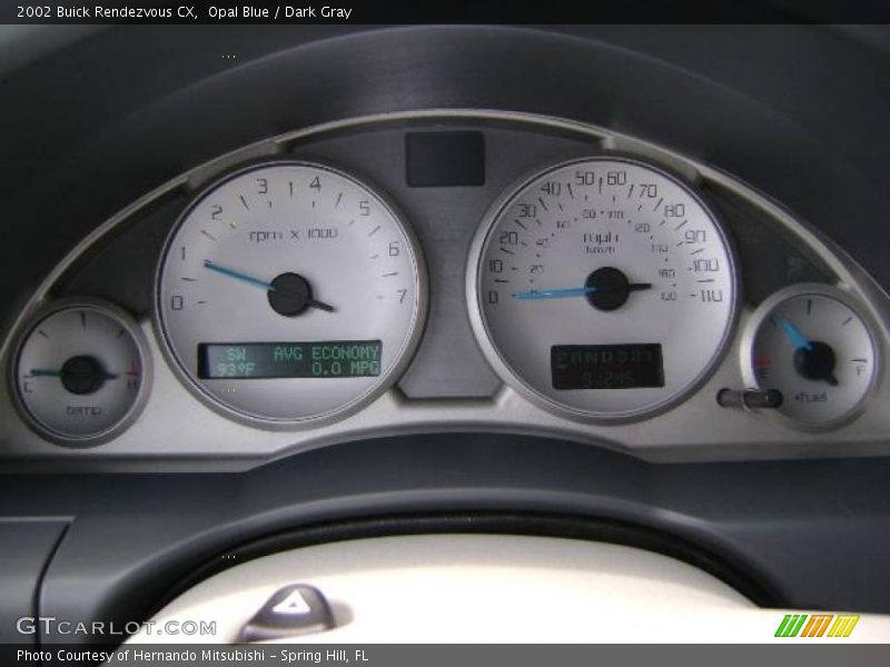 Opal Blue / Dark Gray 2002 Buick Rendezvous CX