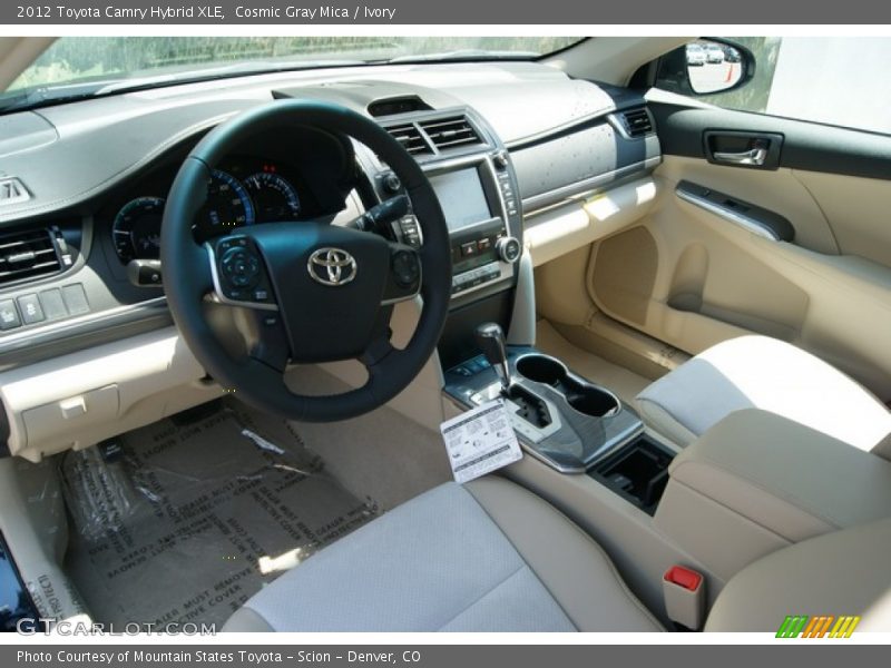 Cosmic Gray Mica / Ivory 2012 Toyota Camry Hybrid XLE